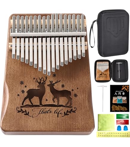 Amazon.co.jp: hluru製 木製カリンバ ひまわり彫刻.17key J : 楽器